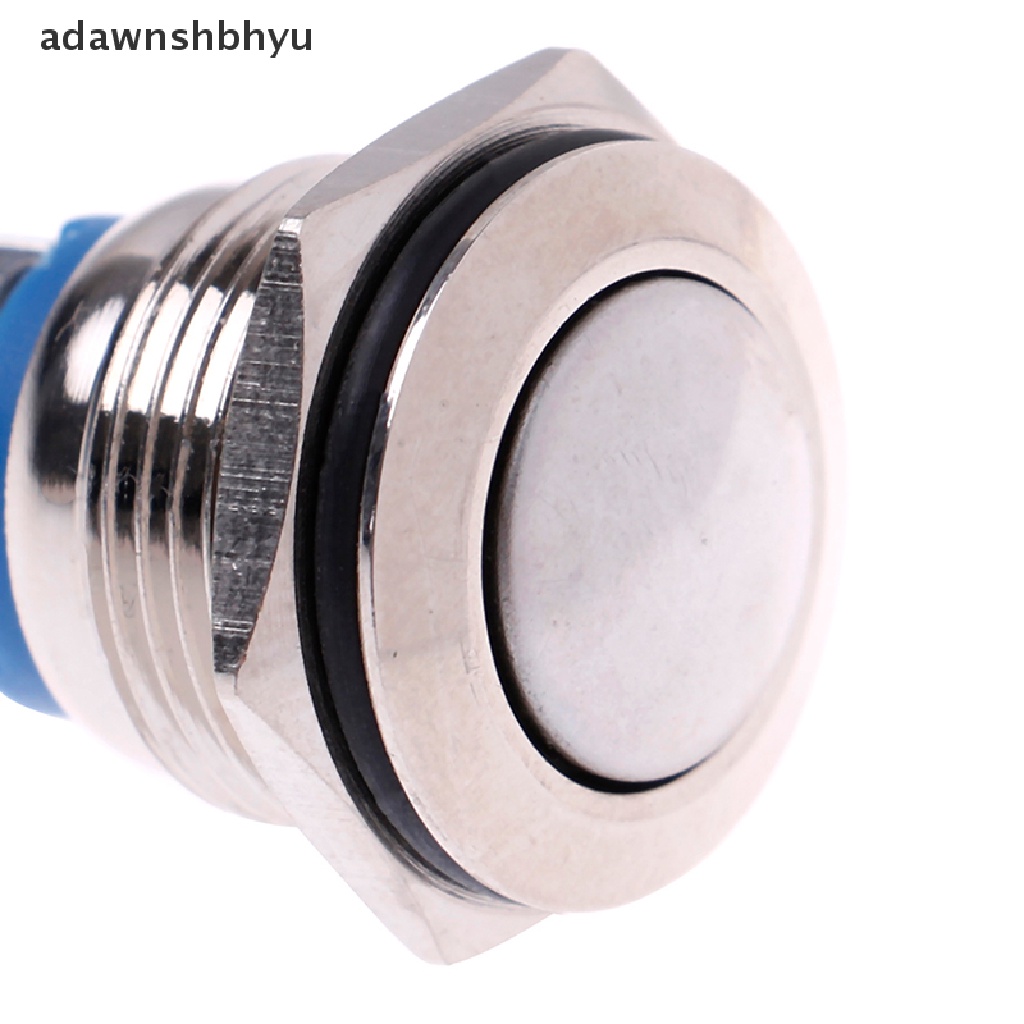 Adawnshbhyu 1Pc 16mm Tahan Air momentary metal push button switch Saklar Bulat