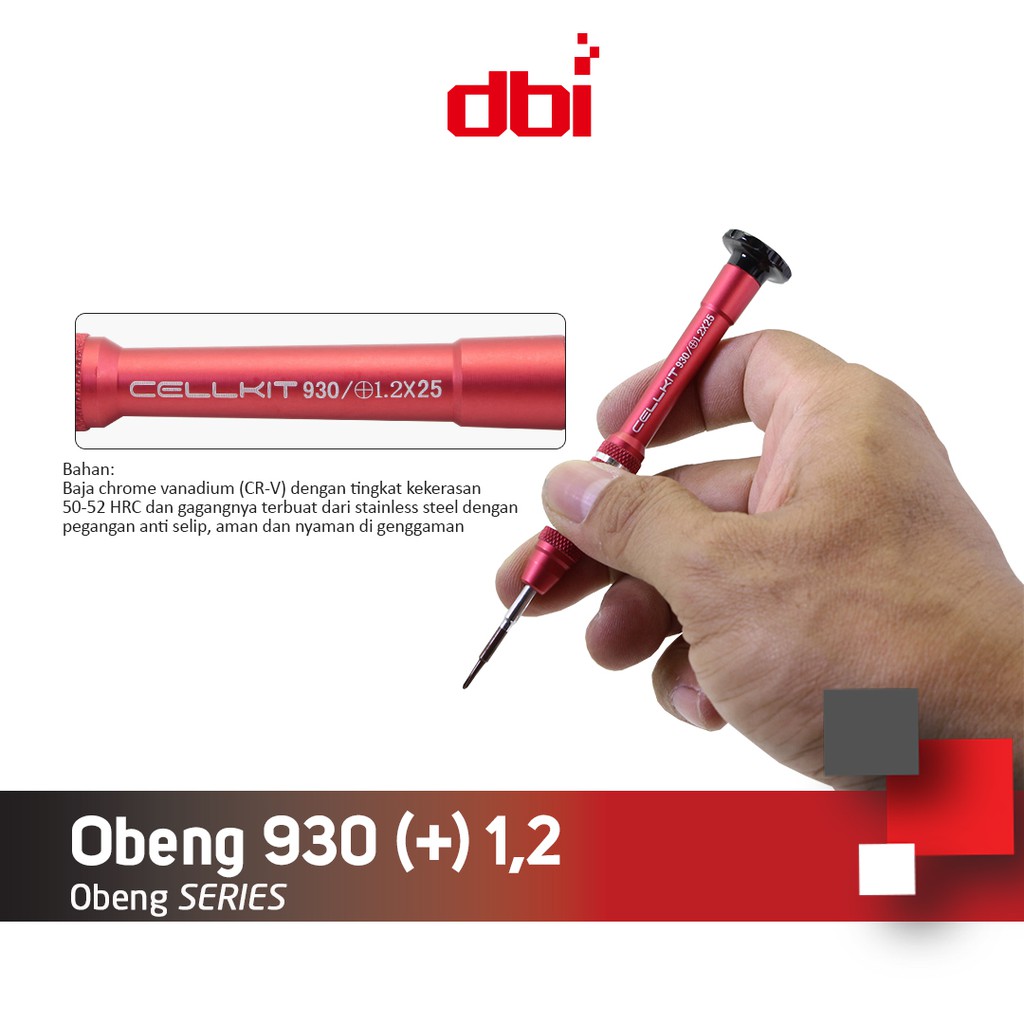 Obeng Single Magnetik CELLKIT 930 (+) 1,2