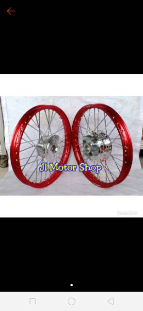 Paketan Velg Jari Jari Suzuki Smash 110 Shogun 125 Tromol Original Fullset Tinggal Pasang