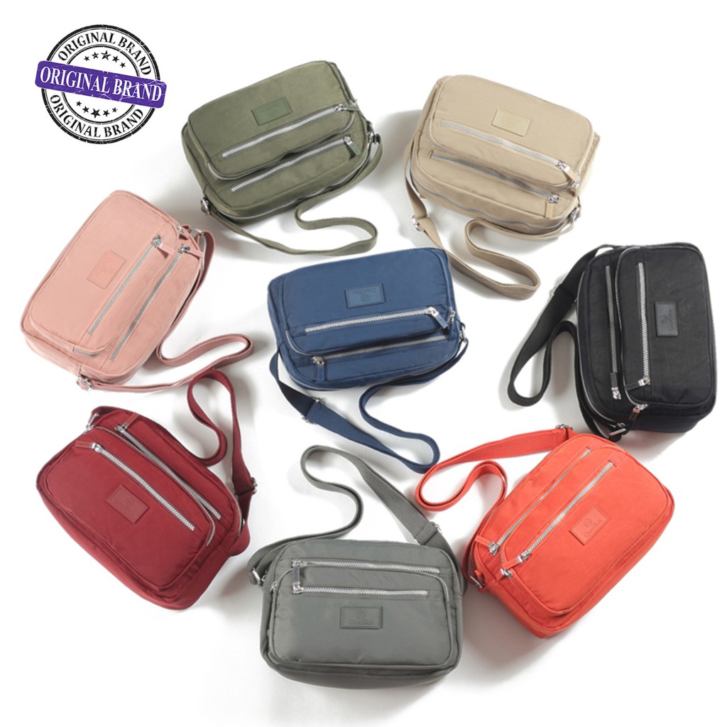 GUDIKA - Tas Selempang Wanita Keren Import Original 5066 - Tas Wanita Selempang Bahu Kekinian Terbaru Bahan Nylon Waterproof Anti Air - slingbag - tas mini - bag - cewek - imut - fashion - branded - santai - tas - slempang - termurah - ori - wanita