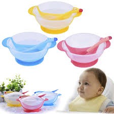 Mangkok makan anak bayi balita mpasi silikon karet silicone set mangkuk alat makan
