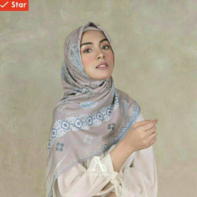 JILBAB SEGI EMPAT MOTIF VOAL "MEENA"  ULTRAFINE LAMINA PREMIUM LASERCUT AUTHENTISM NASHMIA SERIES