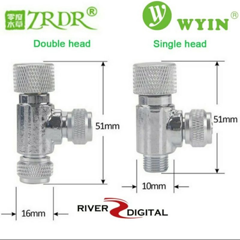 Aquascape WYIN / ZRDR Co2 Regulator / Needle Valve / Keran Kran DIY