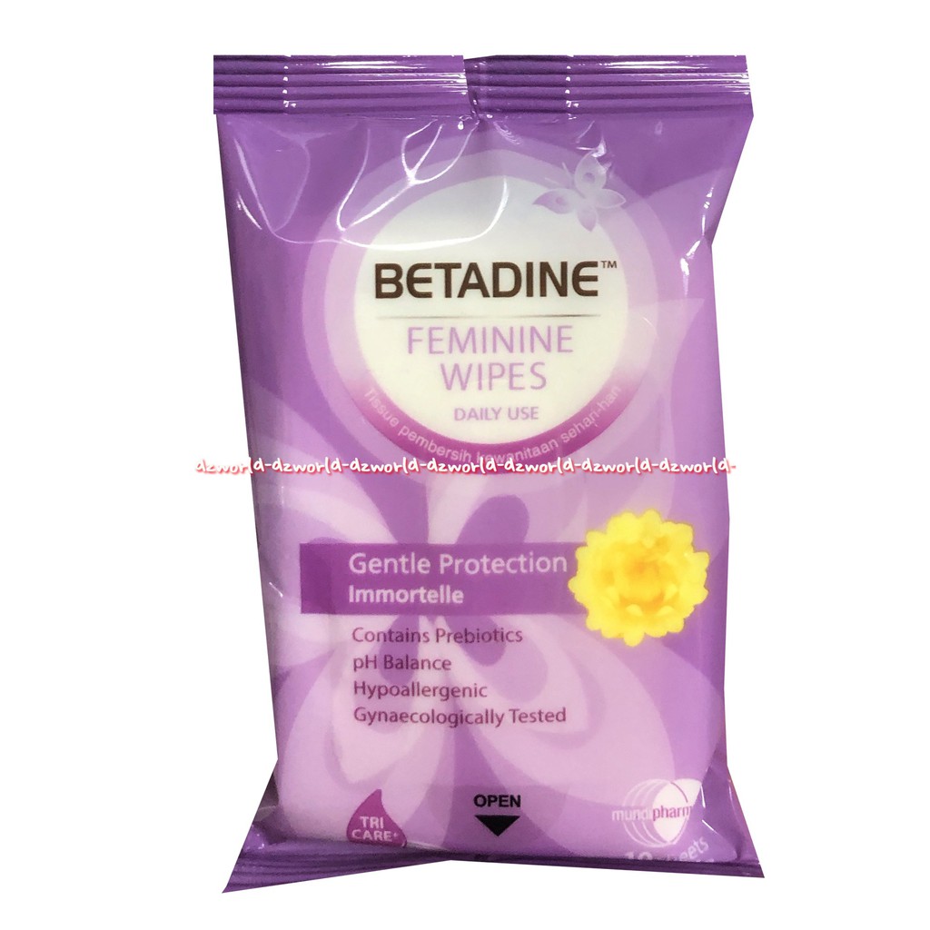 Betadine Feminine Wipes Gentle Protection 10Sheets Tissue Basah