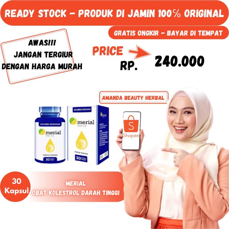 MERIAL 100% Asli original obat kolesterol darah tinggi ampuh teratasi