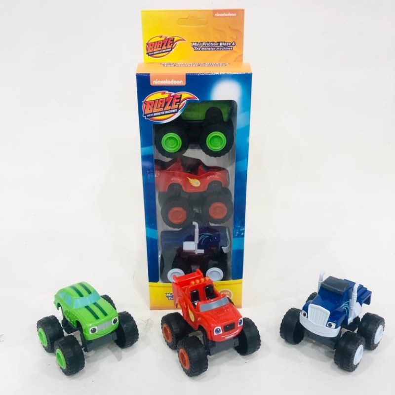 MAINAN MOBIL TRUK BLAZE OF THE MONSTER MACHINES SET ISI 3PCS