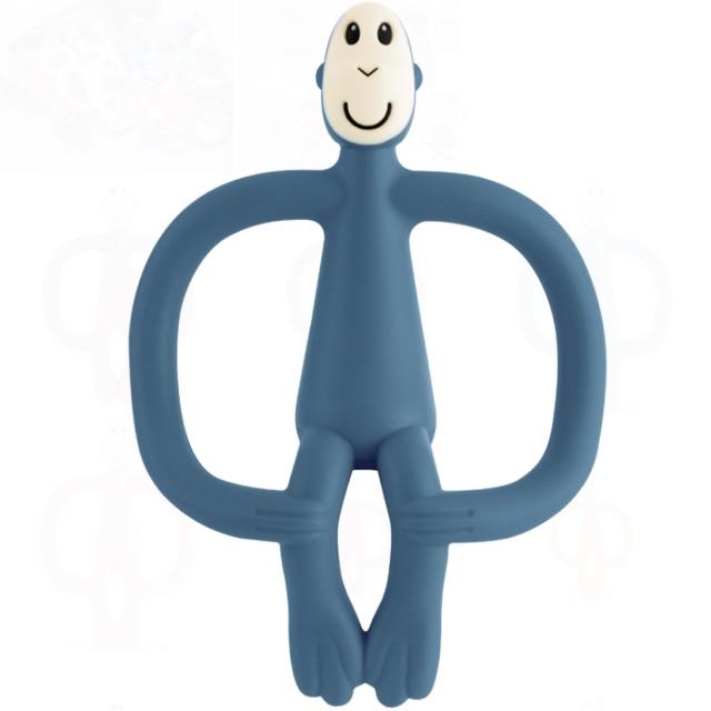 Matchstick Monkey Teether Baby Teething Toy Bayi Gigitan Gusi Anak Bayi Sikat Gigi Mainan Applicator-Airforce Blue