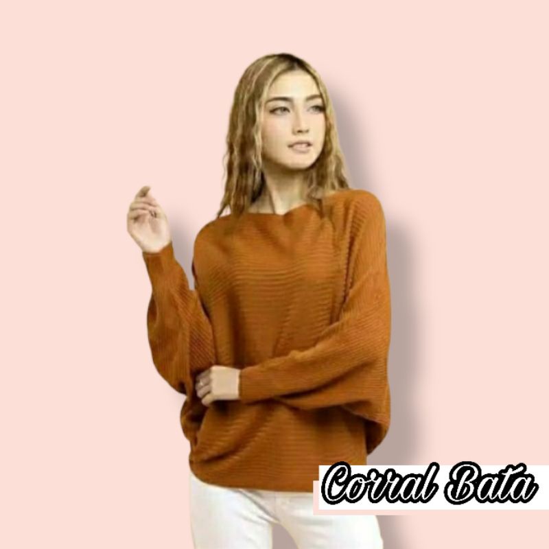 BATWING LASPERAL KNIT BLOUSE RAJUT POLOS OVERSIZE WANITA BAJU KALONG RAJUT WANITA BAJU RAJUT WANITA OUTER RAJUT WANITA ATASAN RAJUT WANITA TERLARIS TERLAKU TERMURAH TERBAIK COD KEKINIAN TRENDING VIRAL ISCO PUSAT GROSIR PRODUK RAJUT KNIT ONLINE TERBESAR-Corral Bata