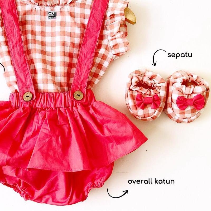 GROSIR KLI 4 KALI CHEER GIRL OVERALL Jumper Kaos Konveksi Baju Bunga Pakaian Pergi Lucu Fashion Bayi