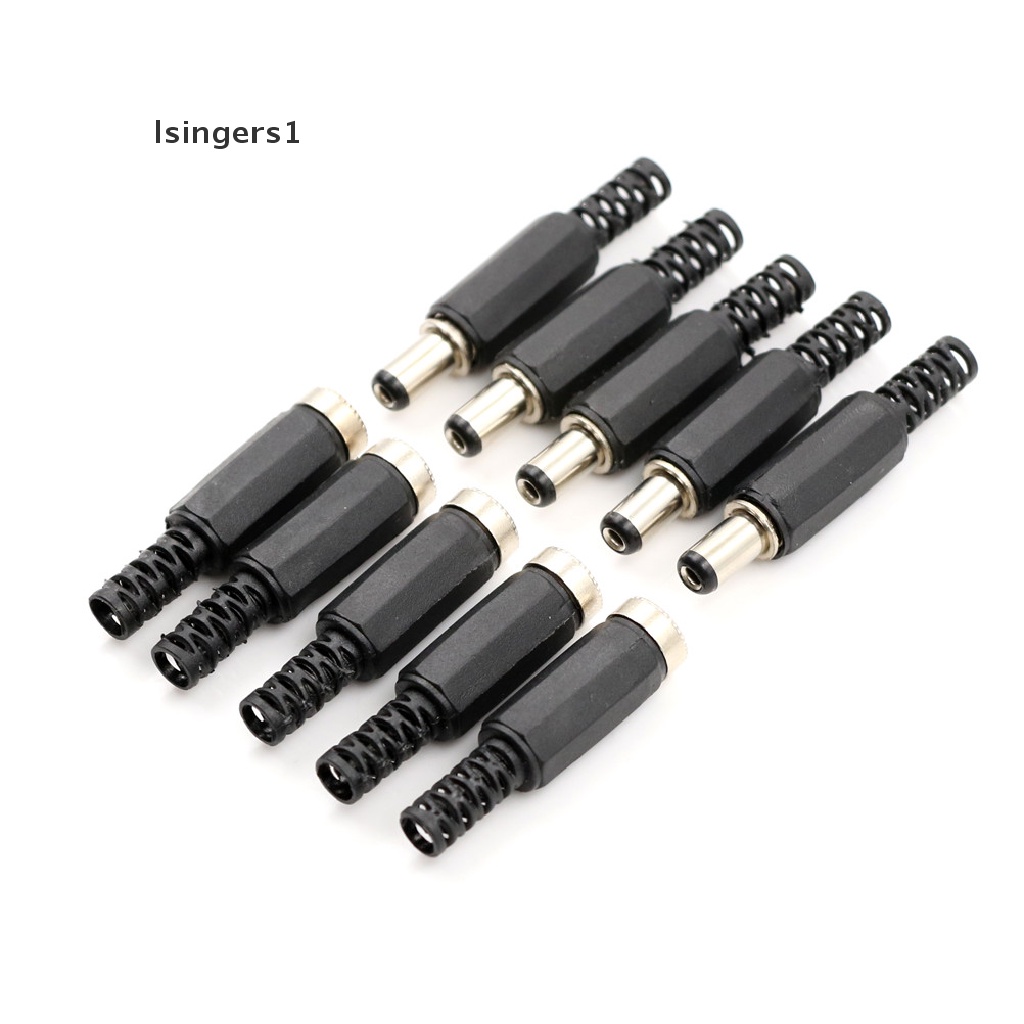 (lsingers1) 10pcs Jack Power DC 5.5x2.1mm + Male