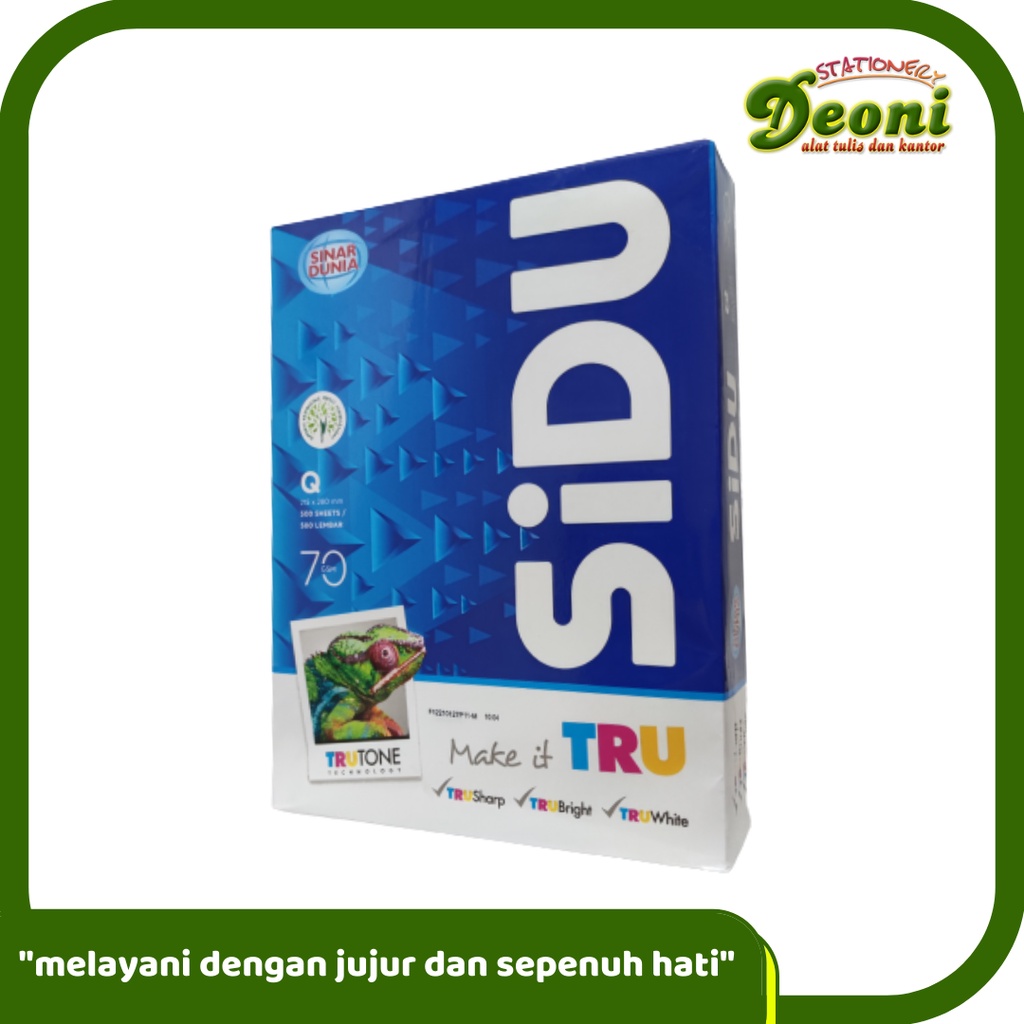 

Kertas HVS SIDU Quarto 70gr (500 Lembar)