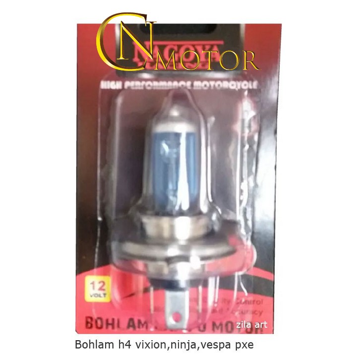 Lampu Depan Halogen Vixion Vespa Pxe Ninja H4 Biru nagoya