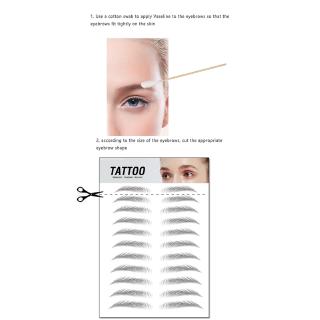 Stiker Tato  Alis  Palsu 4d Tahan Lama Anti Air Untuk Makeup 