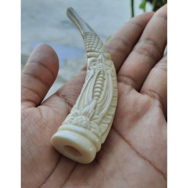 Pipa Once Cangklong TULANG IGA DUYUNG UKIR KRISTAL GADING DUYUNG Terjamin Asli Termurah By Alficraft