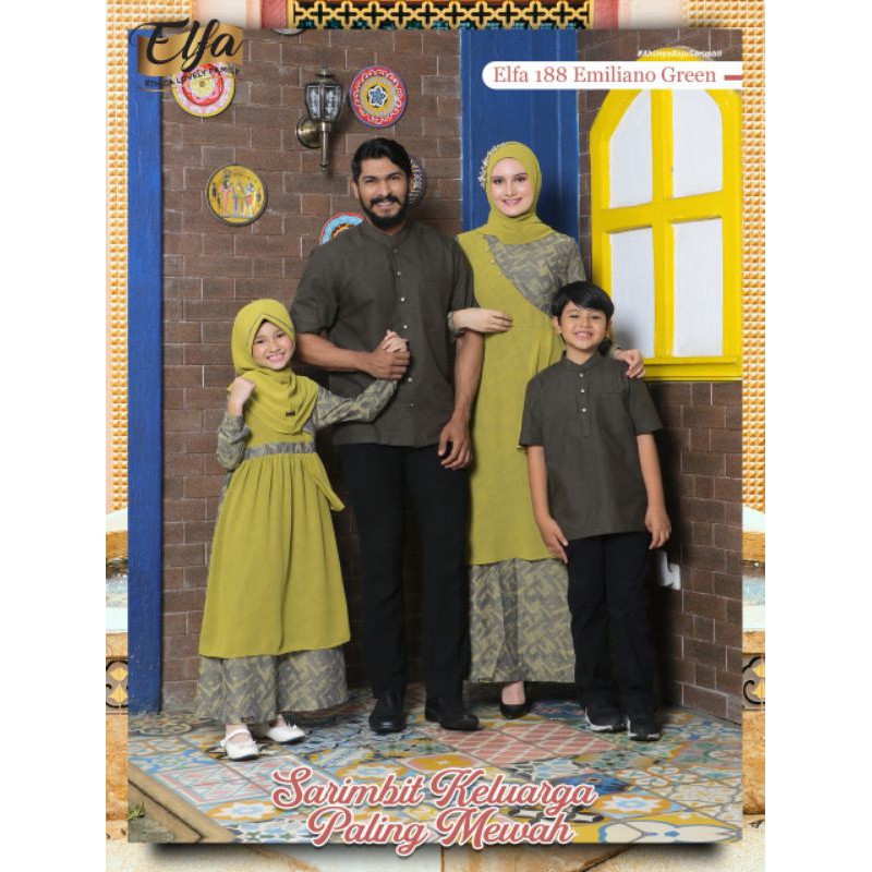 SARIMBIT ETHICA 2021 / ELFA 188 / BAJU SERAGAM LEBARAN KELUARGA MUSLIM / BAJU COUPLE MUSLIM KELUARGA