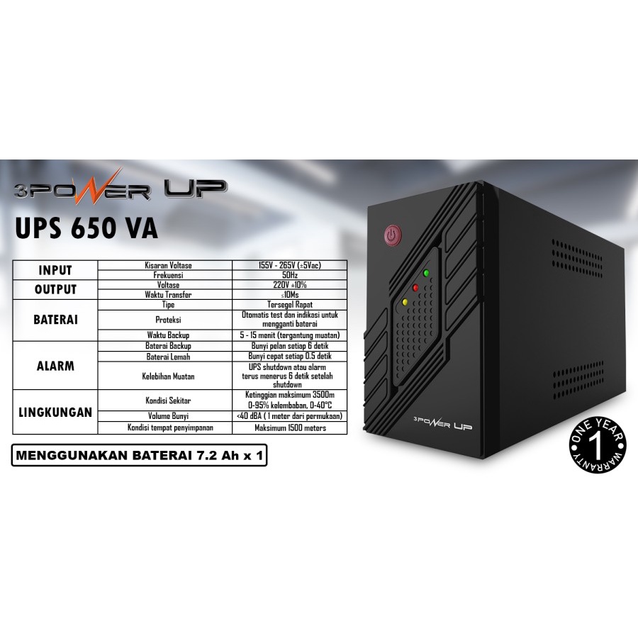 UPS POWERUP 600VA AVR