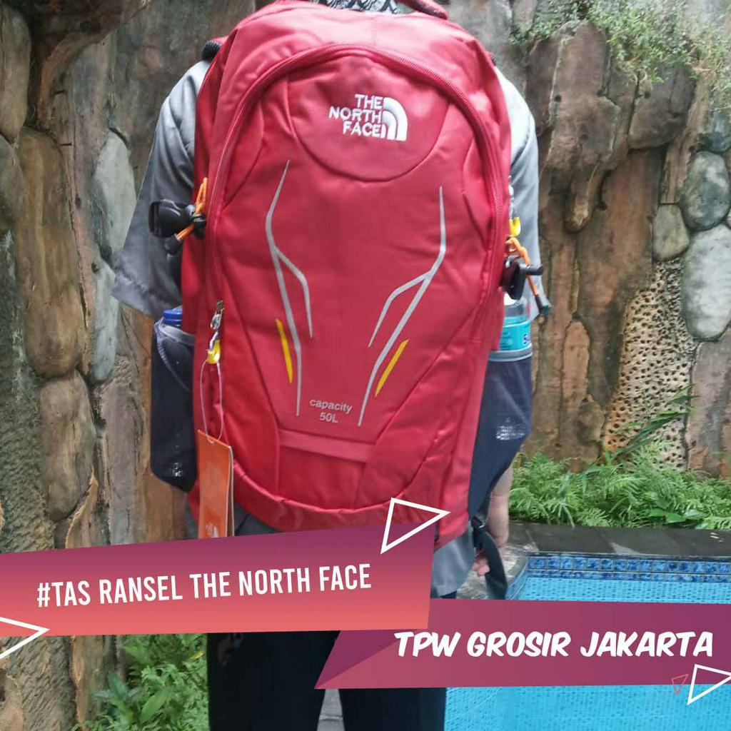 Tas Travel Ransel Carrier Punggung Pria Cowok Laki-Laki The North Face 50L