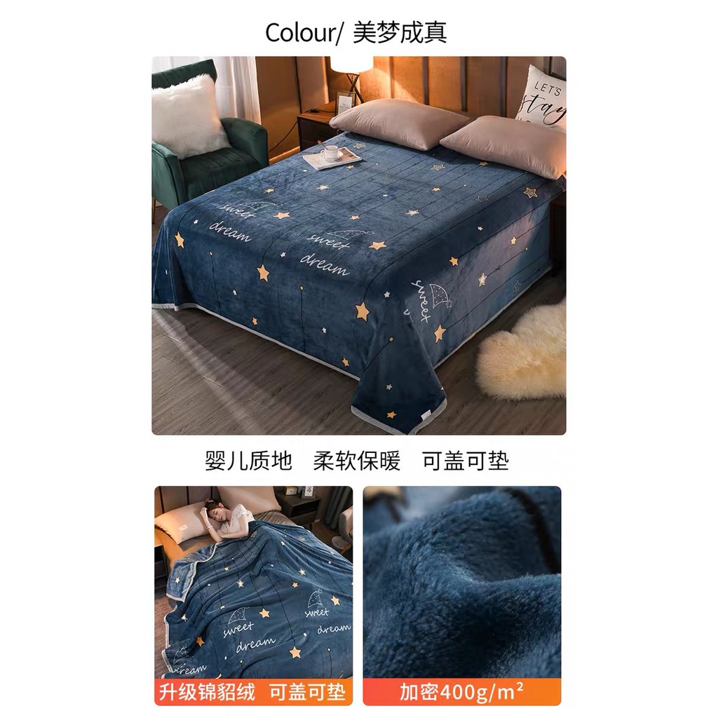 [COD]Selimut Bulu Motif  Baru Super Halus Dan Lembut Uk 180x200 Terbaru Terlaris