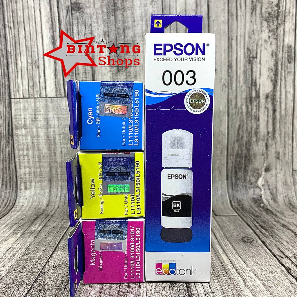 Tinta Epson 003 For Ink Printer L1110 L3100 L3110 L3150-Black