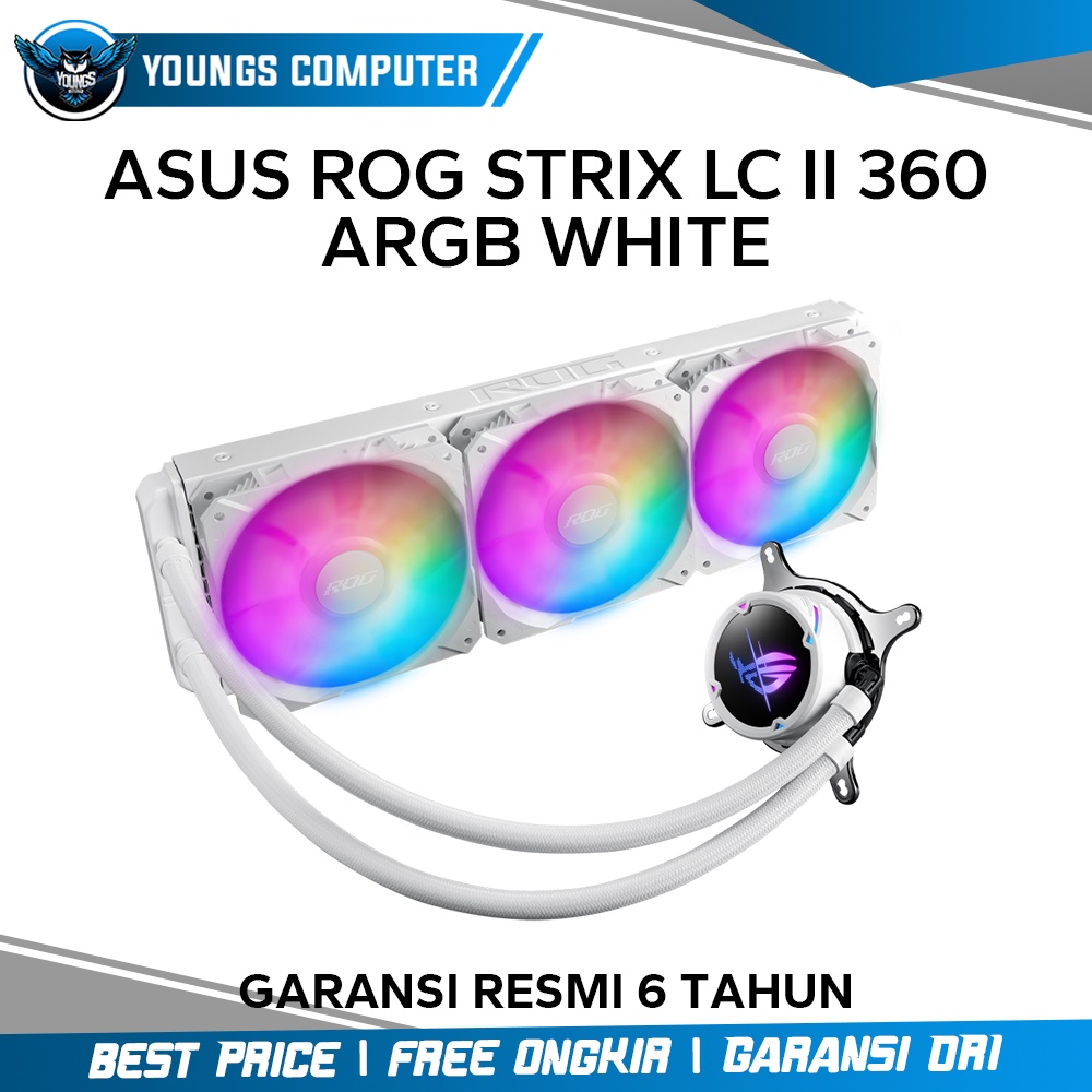 ASUS ROG STRIX LC II 360 ARGB WHITE - Liquid Cooler RGB CPU Cooling