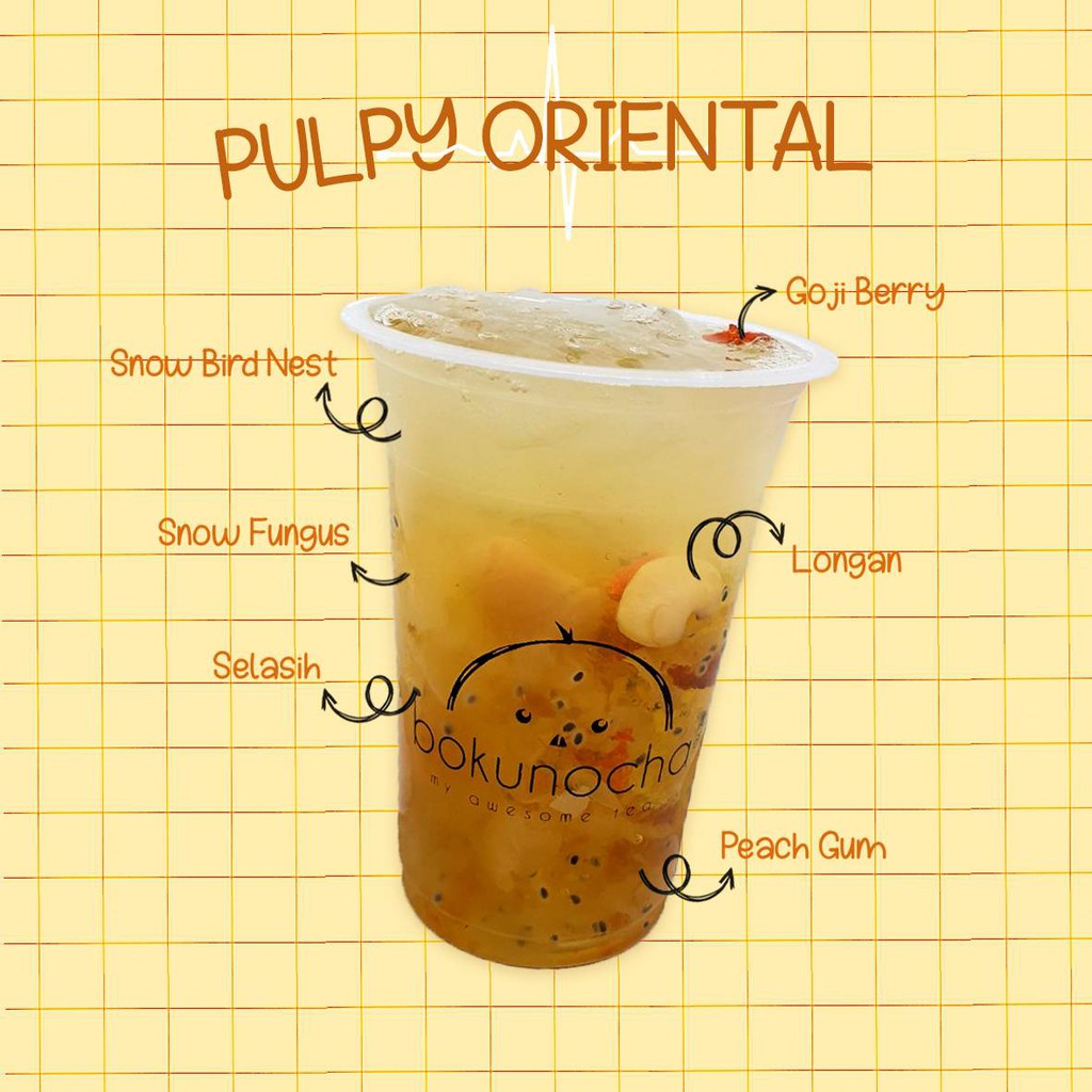 

Pre Order Pulpy Oriental / Minuman Peach Gum Sehat