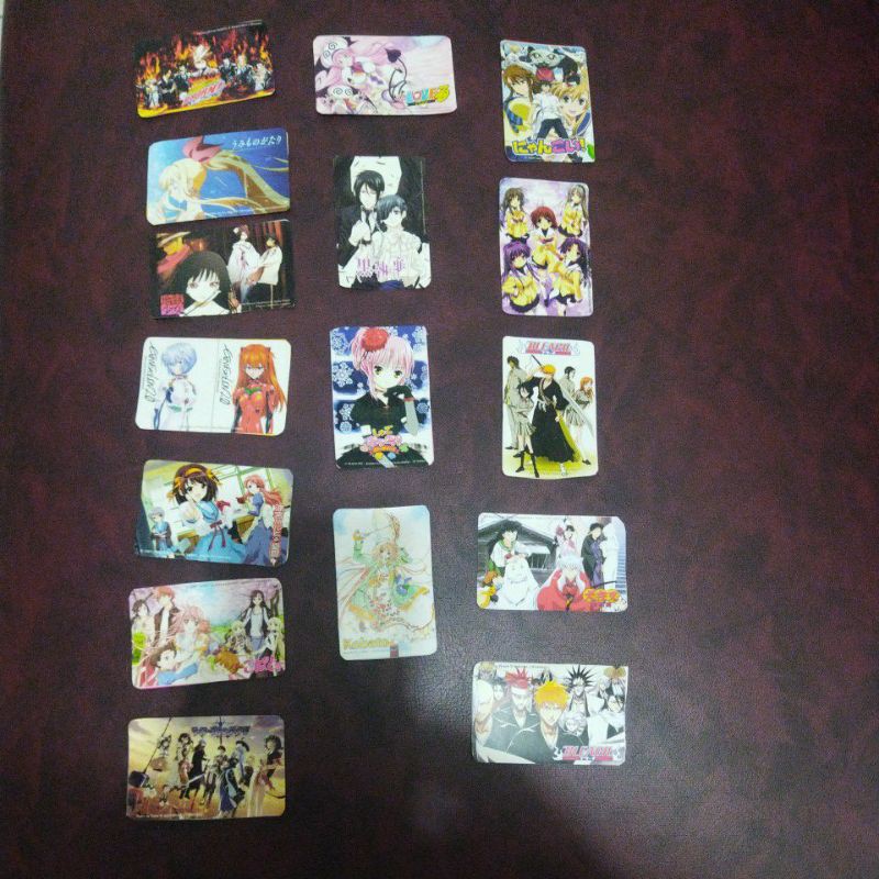 kartu anime kartun animonster 7,5 x 4,5 cm bleach inuyasha kobato kuroshitsuji clannad