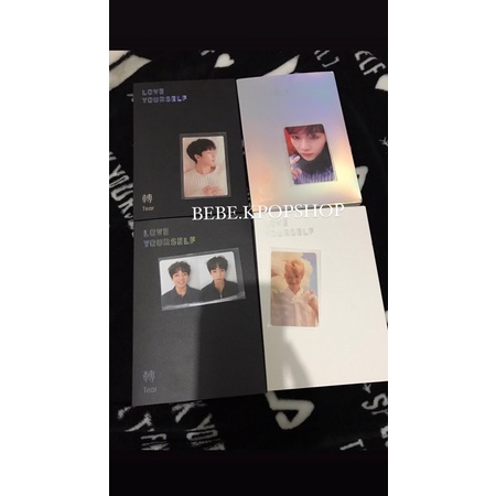 ready stock potocard jungkook tear r , rm , suga fullseat album