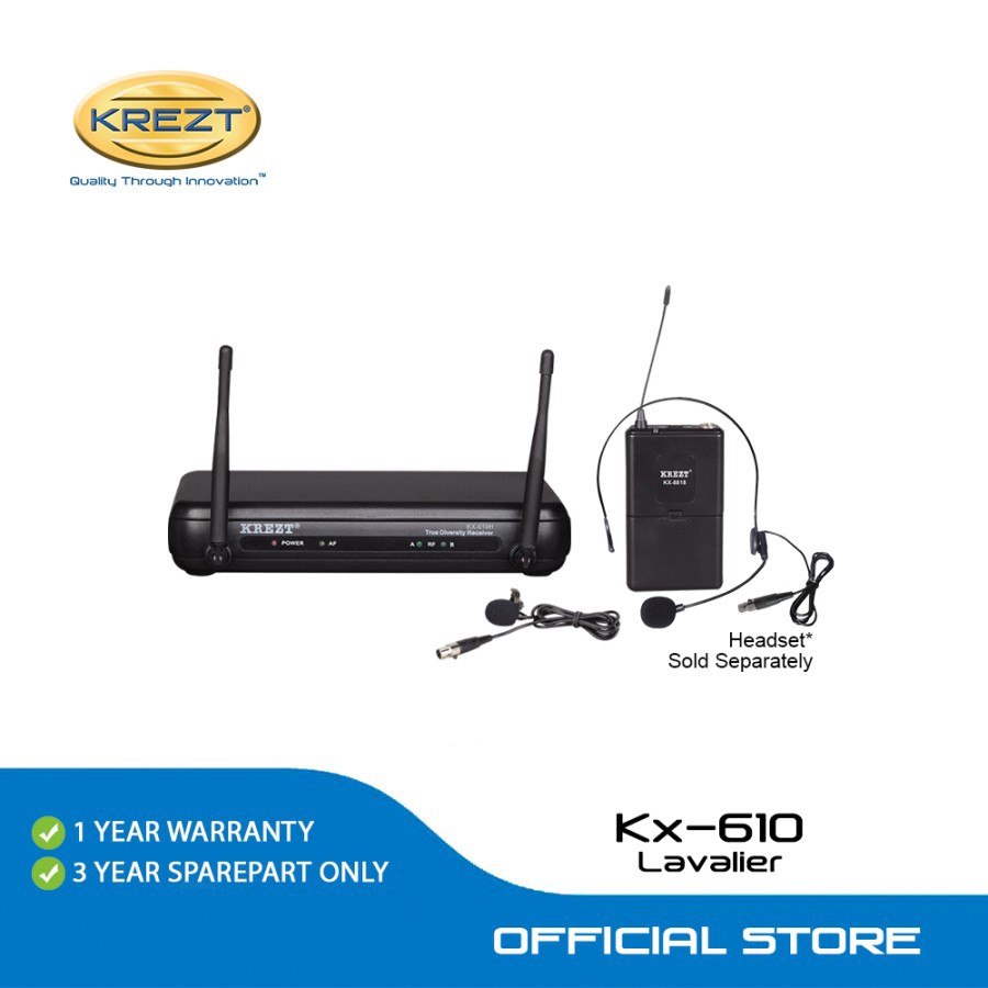 PROFESSIONAL WIRELESS MICROPHONE KREZT KX 610 LAVALIER