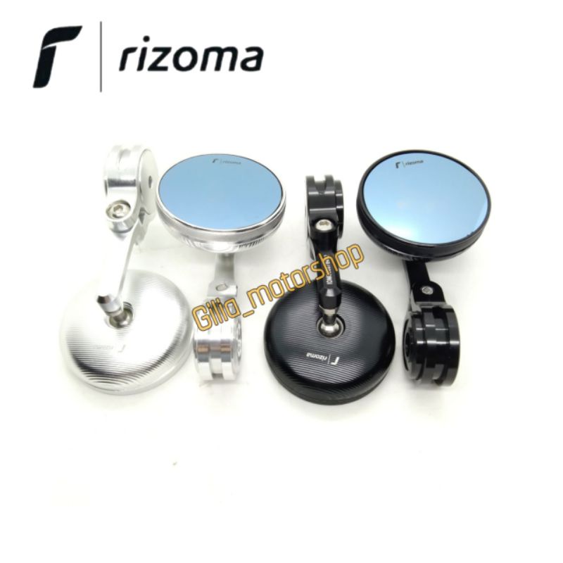 Spion Jalu Rizoma Bulat Model 2186 Scarlett Full CNC Universal Mirror Biru Spion Bar End Rizoma PCX Nmax Vespa Vario