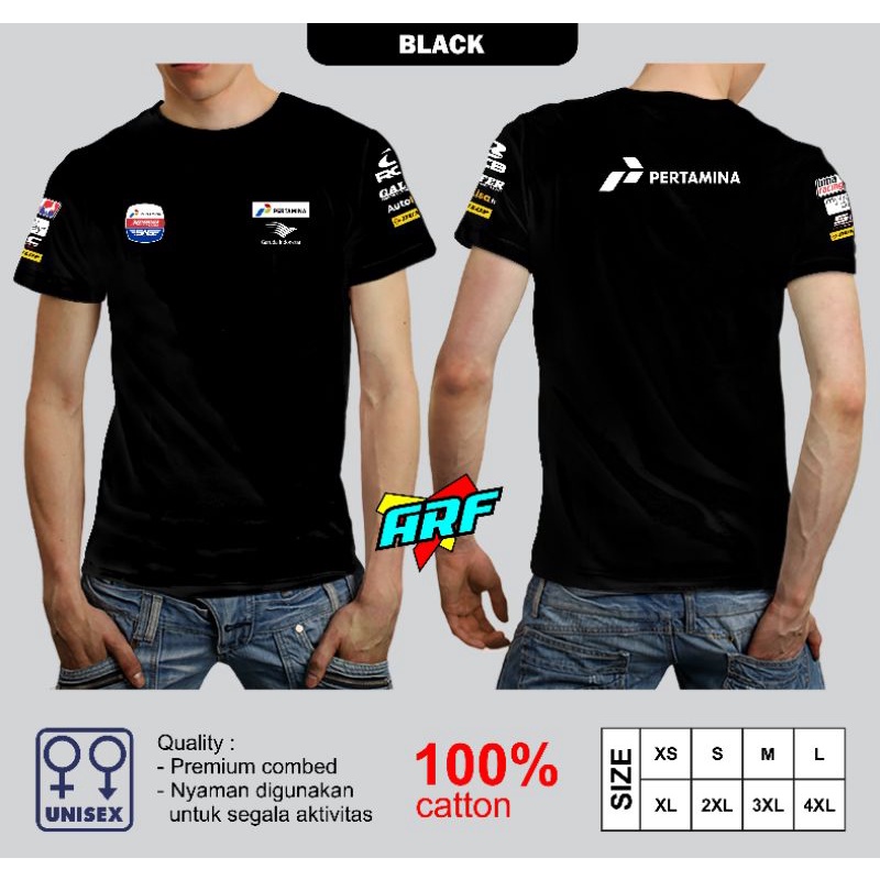 t-shirt kaos motoGp mandalika racing team baju otomotif dewasa kaos mandalika motogp Pertamina