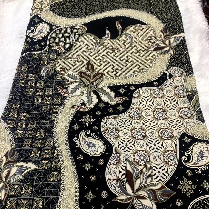 KAIN BATIK METERAN BAHAN BSY FOIL MOTIF ARM ABSTRAK 003 - Hijau