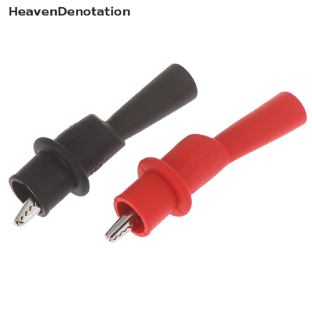 [HeavenDenotation] 2pcs Insulated MultiMeter Test Lead Meter Alligator Clip Crocodile Clamp Probe