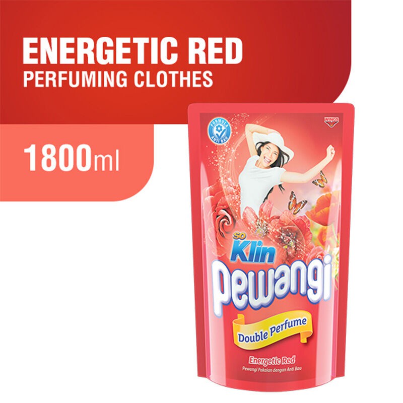 Soklin Pewangi Energetic Red Pouch 1800Ml