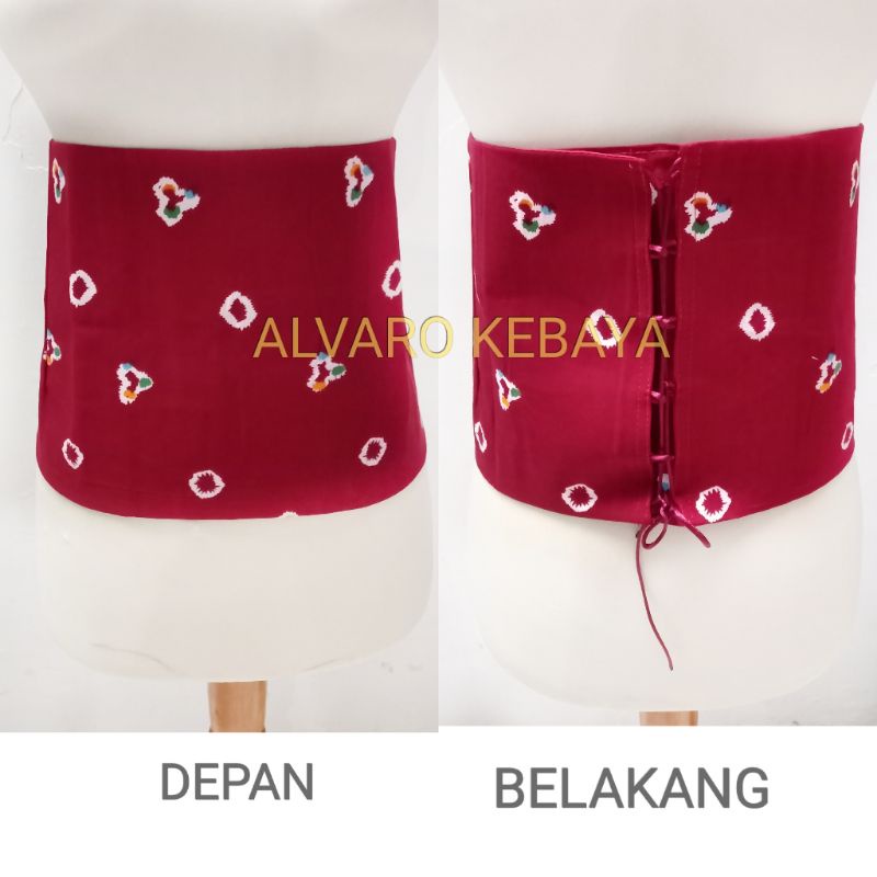 Angkin jumputan instan / sabuk instan stagen angking murah kebaya ready stock