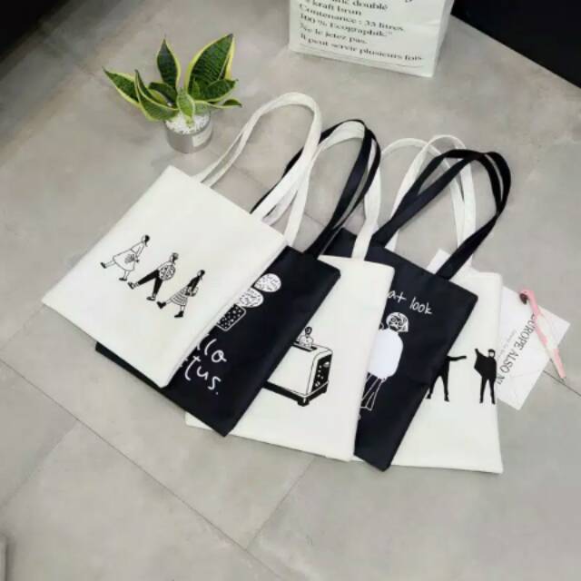 Tas Tenteng Motif Kanvas Tas Kain Kanvas