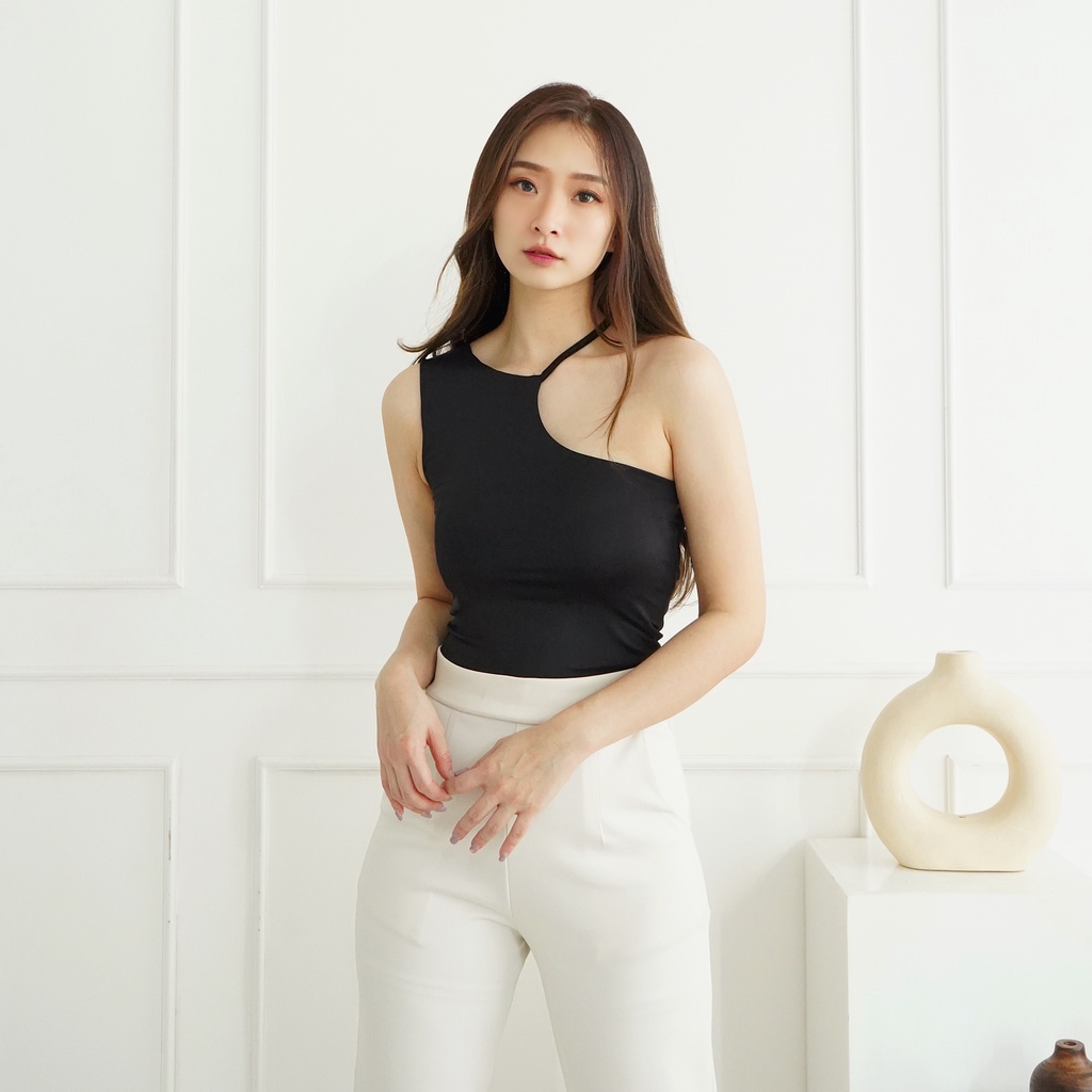 Korean Crop Tank Top Atasan Wanita Crop Top Korea 004