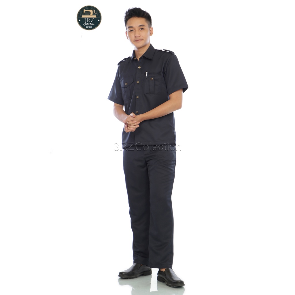 Seragam safari Baju safari Setelan safari security safari satpam Safari Lengan pendek Lengan panjang Seragam Guru Baju Guru Seragam Pns Navy