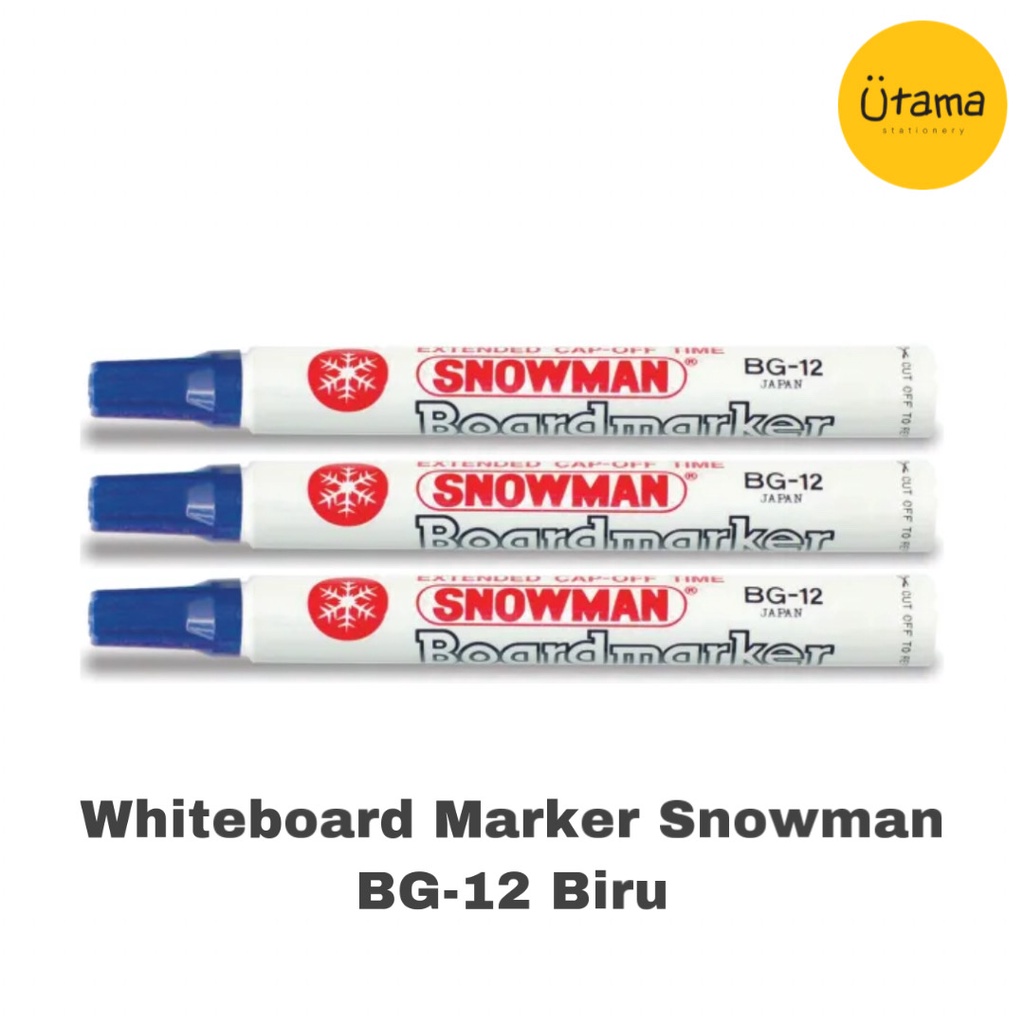 

Spidol White Board Snowman BG-12 BIRU/Spidol Papan Tulis BLUE/BoardMarker/BG12 (Grosir 6pc @7.250)