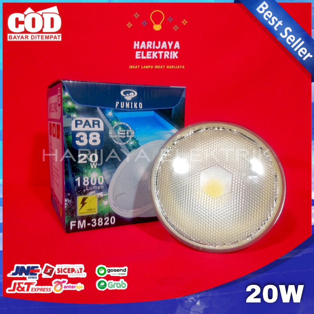 FUMIKO LAMPU LED PAR 38 20 WATT FM-3820 E27 SPOTLIGHT CAHAYA BIRU