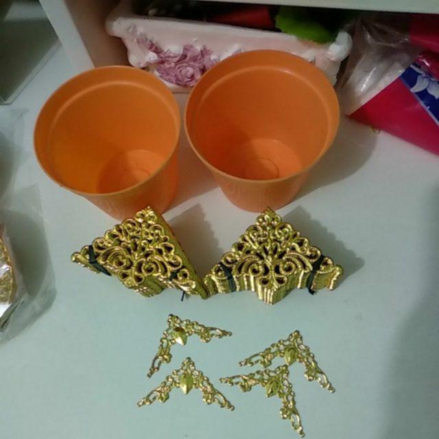 Lempengan Sudut Besar Emas 7,5 Cm (lusin)