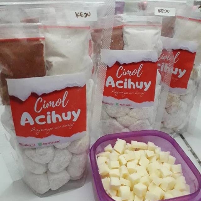 

Cimol Keju (isi 30 - 40 butir) - Cimol Mentah - Cimol Frozen - Cimol Acihuy