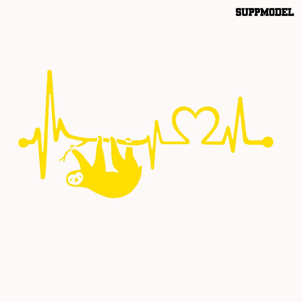 Stiker Reflektif Motif Sloth Detak Jantung Untuk Dekorasi Mobiltruk