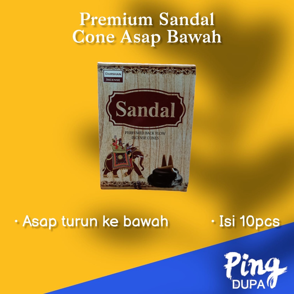 Dupa Cendana Sandal Tumpeng Special Asap Turun ke Bawah by Darshan India