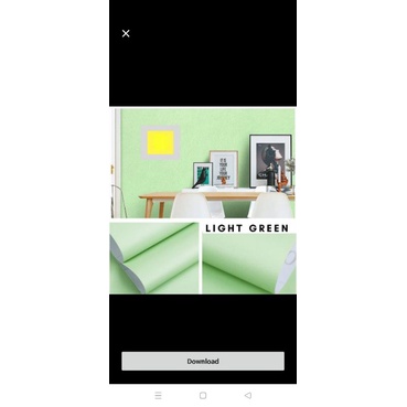 Sticker wallpaper dinding motip polos hijau muda