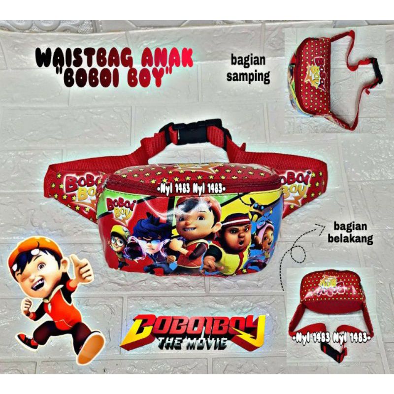 Tas Pinggang/Tas Slempang Anak Laki Laki/Paket Waist Bag Anak Boboiboy Murah