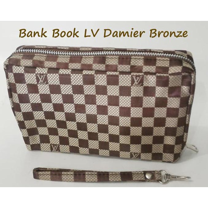 promo Bank Book Organizer LV Damier Bronze BBO Motif Branded WHPO Dompet