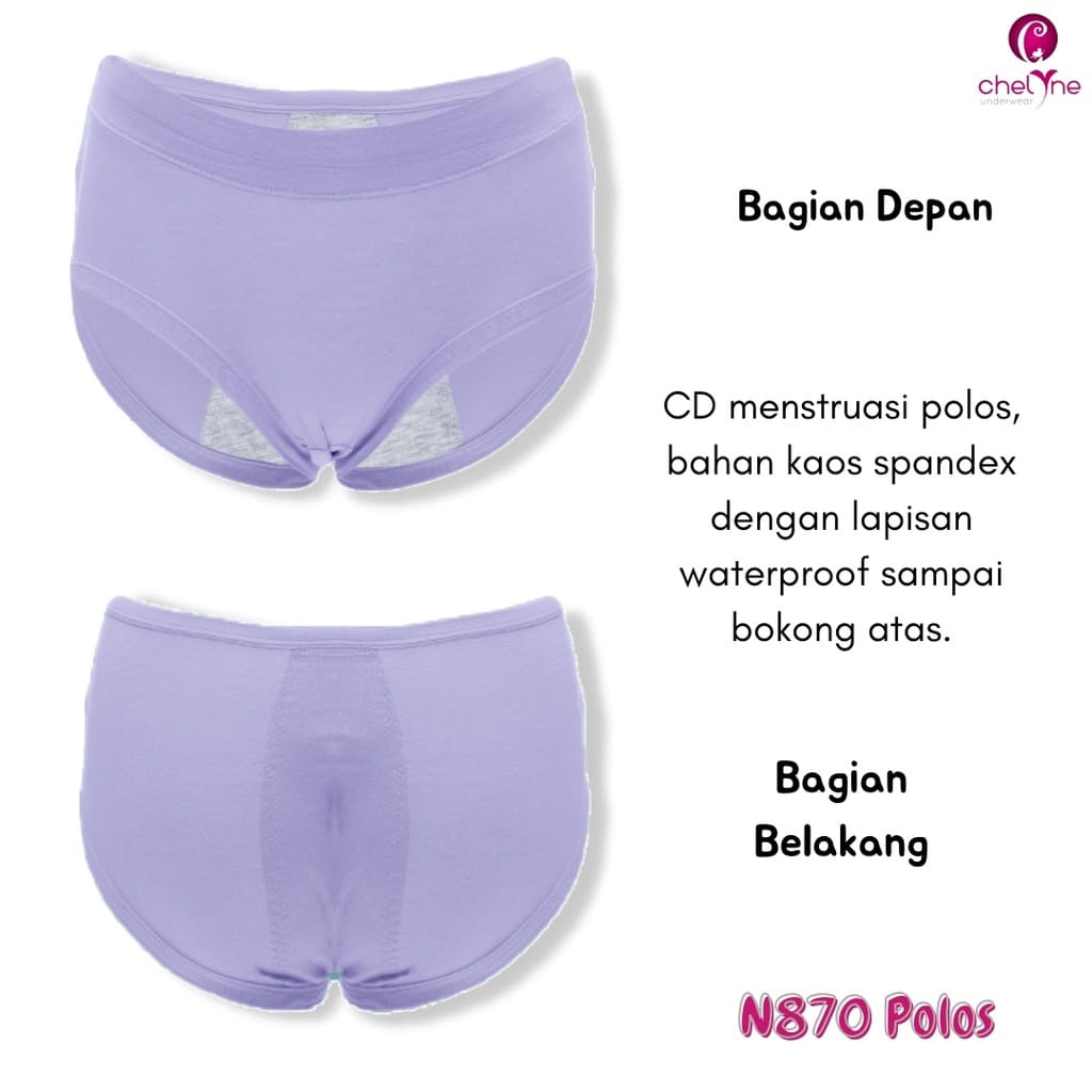 CD Chelyne Wanita Menstruasi N870 Soft Sanitary Panties - CD Haid Anti Tembus