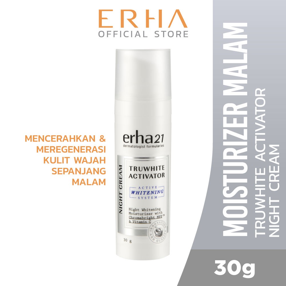 Erha Truwhite Activator Night Cream 30 gr - Krim Malam Pemutih Wajah