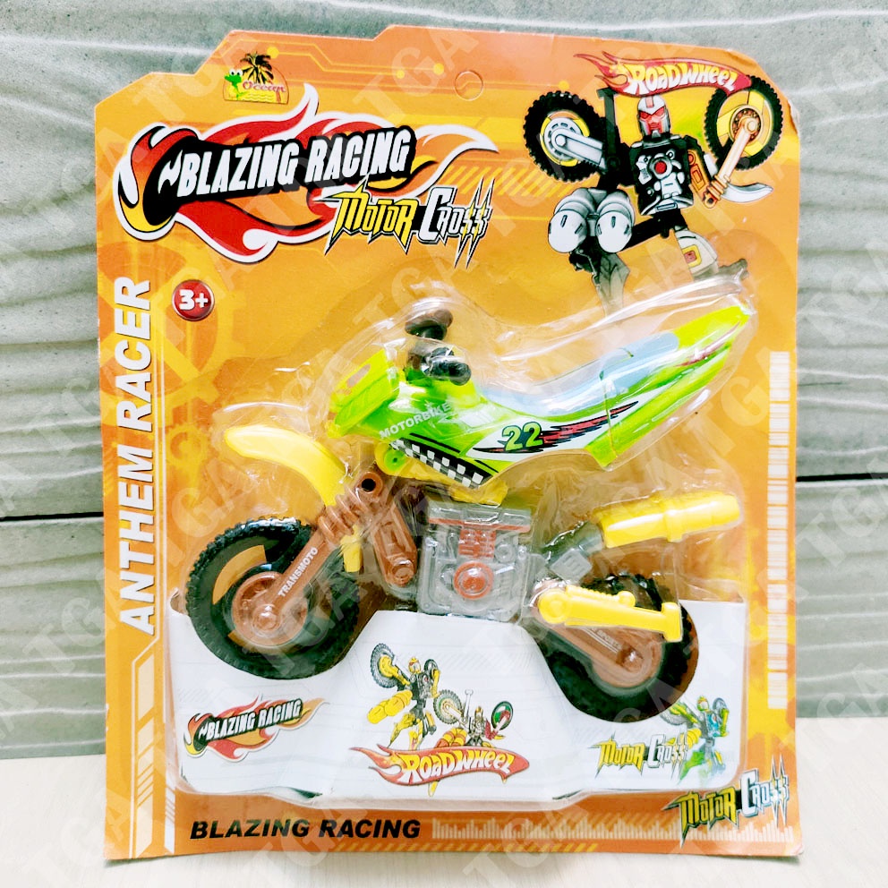 Roadwheel Blazing Racing Motor Cross 8212 Mainan Transfrom Sepeda Motor Balap