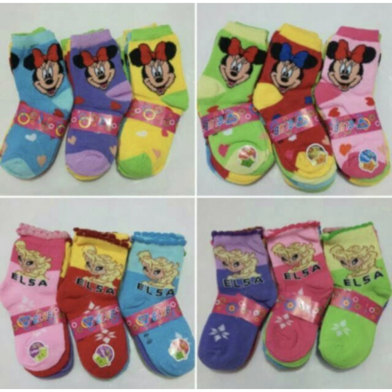 Freya Kids Kaos kaki anak motif lucu karakter TK &amp; SD laki laki perempuan Random kaos kaki murah berkualitas